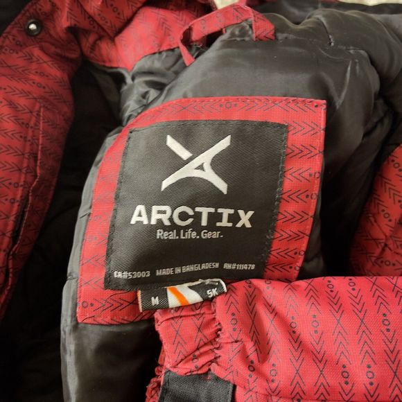 Arctix Slalom Insulated Winter Jacket Hooded Red/Black Boys M (10/12) NWT - Picture 3 of 9
